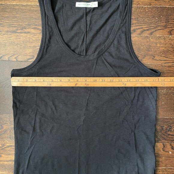 Rag & Bone Black 100% Pima Cotton Tank Top-Large - Picture 5 of 7